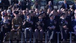 Theresa May making speech at D-Day memorial service News Clip