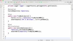 Master Hibernate and JPA with Spring Boot in 100 Steps - Step 09 - Writing Unit Test for the save Method Instructional Video