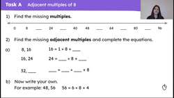 Explain the relationship between adjacent multiples of eight Instructional Video