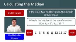 Calculating the Median: Finding the Middle Value of Data Sets Instructional Video