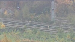 Power station and railway tracks, construction underway News Clip