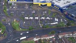 Drive through Covid-19 testing centre at Ikea Wembley News Clip