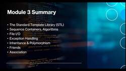 Fundamentals of Object-Oriented Programming - C++ - Module 3 Summary Instructional Video