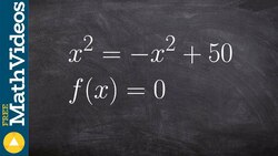Find the solutions of the trinomial when it is not solved for zero Instructional Video