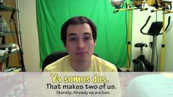 How to say "That makes two of us!" in Spanish (Día 135) Instructional Video