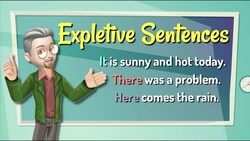ESL - Expletive sentences (there, here, it) Instructional Video