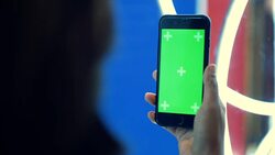 Chroma Key on Hand Stock Footage