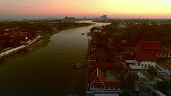 aerial view of koh kred patumthani outskirt bangkok thailand Stock Footage