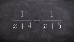 Adding two basic rational expressions by determining the LCM Instructional Video