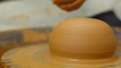 Potter makes a jug Stock Footage