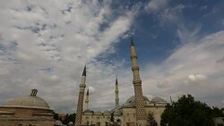 The Three Serefeli Mosque in Edirne, Turkey Stock Footage