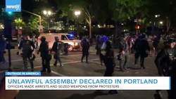 Little Violence Seen In Dueling Protests In Portland, Oregon News Clip