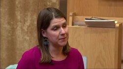 Jo Swinson making a speech at Cardiff United Synagogue News Clip