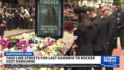 Fans line UK streets for funeral of iconic rock star Ozzy Osbourne News Clip