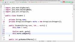 Java Programming for Complete Beginners - Java 16 - Step 14 - First Look at ArrayList - Refactoring Student Class to Use ArrayList Instructional Video