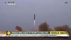 North Korea Fires Ballistic Missiles Toward the East Days Before Trump Visits the South News Clip