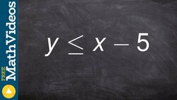 Graphing an inequality when the slope is one ex 6 Instructional Video