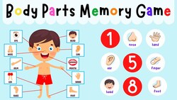 Body Parts Memory Game | ESL Games | 4K Instructional Video