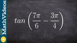 How to evaluate the difference of two angles for tangent Instructional Video