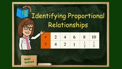 Identifying Proportional Relationships Instructional Video