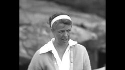 First Lady Eleanor Roosevelt on the beach at the family's summer retreat at Campobello Island in New Brunswick, Canada News Clip