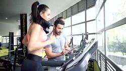 Woman receiving indications Stock Footage