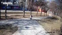 Moment when Russian shell hits Kyiv apartment building News Clip