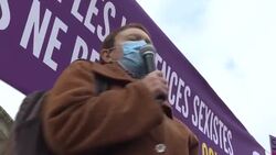 CLEAN : Activists in Paris rally for an end to violence against women News Clip