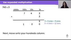 Multiply a 3-digit by a 1-digit number with multiple regroups Instructional Video