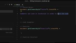 JavaScript Mastery from Zero to Hero - Prepare for Coding Interviews - Why Comments Are Important in Programming - In-Line and Multi-Line Comments Instructional Video