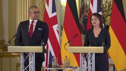 James Cleverly and German Foreign Minister Annalena Baerbock press conference News Clip