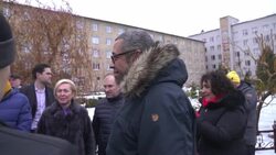 UKRAINE: British Foreign Secretary James Cleverly MP visits Irpin. News Clip