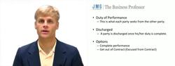 Duty of Performance - Contract Law Instructional Video