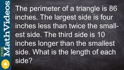 Solving word problems lengths of a triangle - Online Tutor - Free Math Videos Instructional Video