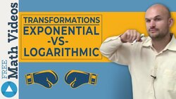 what are the transformation of the logarithmic graph compared to exponential Instructional Video