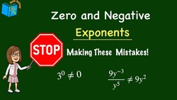 Zero and Negative Exponents Simplified Instructional Video