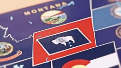 Wyoming from USA States Stock Footage