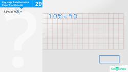 KS2 Primary Maths Age 13-17 - Ratio, Proportion and Algebra: Percentage Problems - Explained Instructional Video