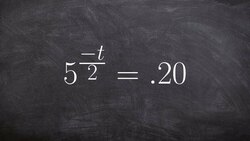 Solving an exponential equation with a fraction as the exponent Instructional Video