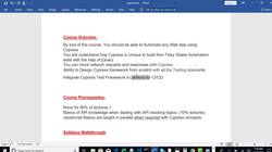 Cypress - Modern Automation Testing from Scratch + Framework - Course Syllabus Walkthrough Instructional Video