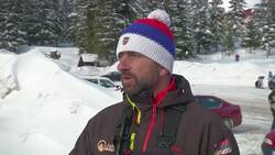 Mountain rescuers practice on the slopes ++REPLAY++ News Clip