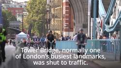 Central London takes part in car-free day News Clip