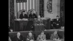 Pres. Dwight Eisenhower finishes his 1953 State of the Union speech, talks about immigration News Clip