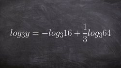 Algebra 2 - using the quotient rule of logarithms and properties of exponents to solve an equation Instructional Video