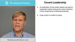 Covert Leadership Instructional Video