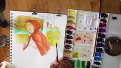 Studying Walter Crane's Illustration - Red Riding Hood - Holbein Watercolor Instructional Video