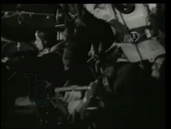 Pre-takeoff procedures and taking off Stock Footage