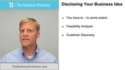 Disclosing Your Business Idea Instructional Video