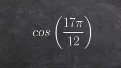 How to evaluate the difference of two angles for cosine function Instructional Video