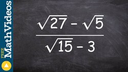Apply foil to rationalize the denominator with two binomials ex 12 Instructional Video